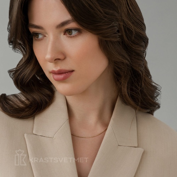 Цепь из желтого золота 585, плетение «Снейк»